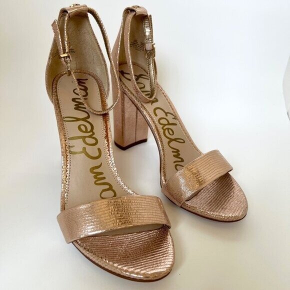 Sam Edelman Shoes - NEW SAM EDELMAN Yaro Block Heel Sandal Blush Gold 8.5 M